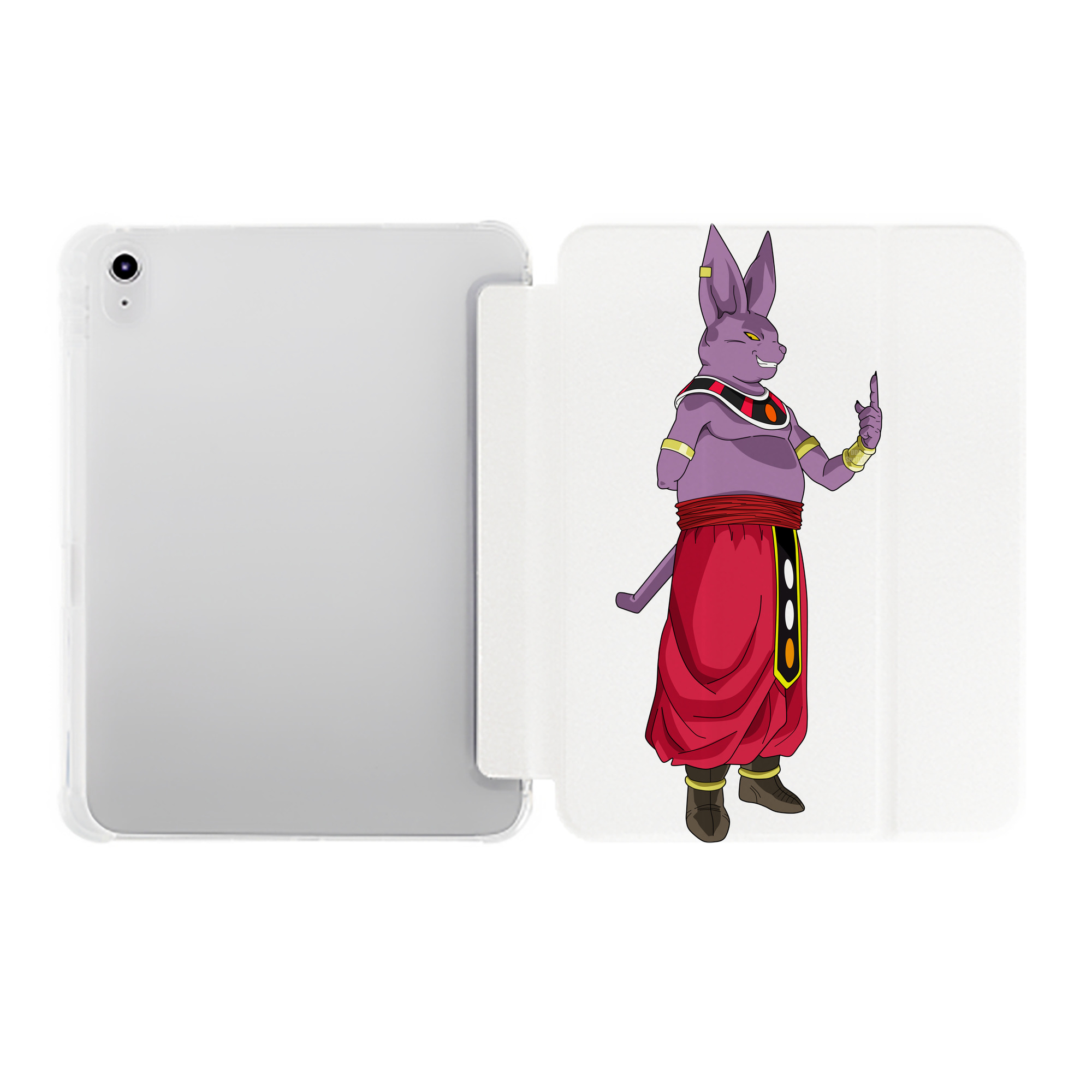 （画像用） ドラゴンボール シャンパ DRAGON BALL Champa IPad ケース ペン収納付き 三つ折りスタンド PUレザー×シリコン 対応機種9.5/10.5/10.9インチ